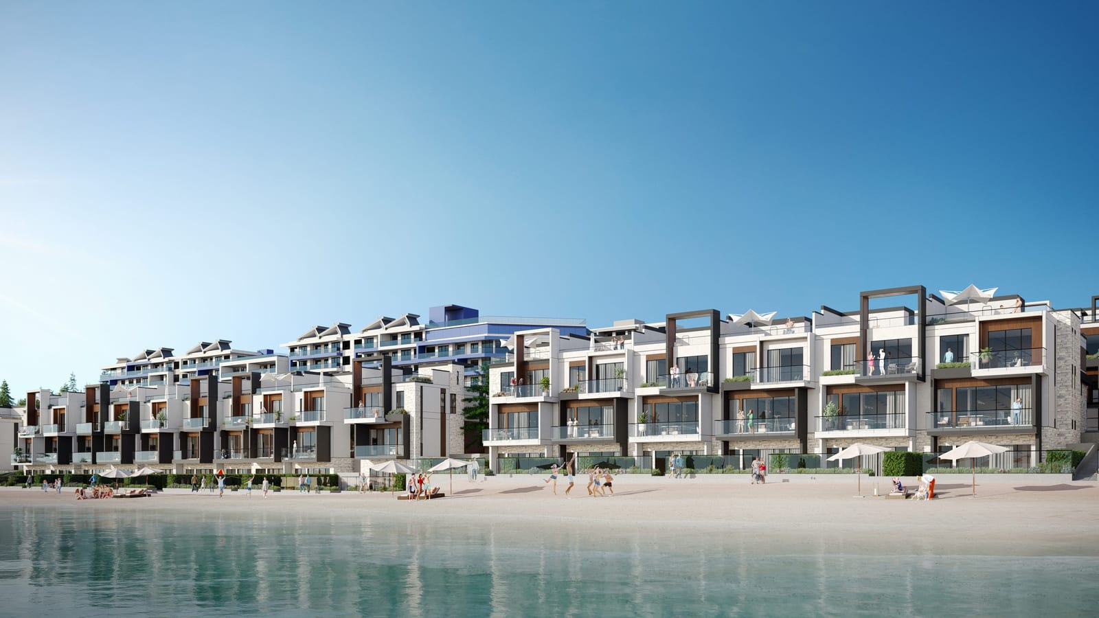 Westrich Bay townhomes facing Okanagan Lake